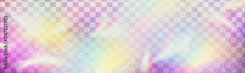Overlay prism background. Aura light rainbow prism effect. Iridescent prism light effect