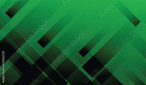 Gradient of blue and green vibrant composition of contemporary rectangular shapes in stylish background of abstract technology design