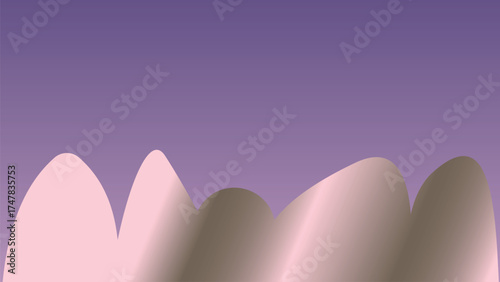 Abstract pastel floral bloom with gradient purple sky soft light gentle petals vector