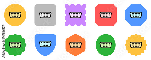 Editable vector vga cable port icon. Part of a big icon set family. Perfect for web and app interfaces, presentations, infographics, etc