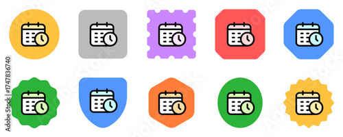 Editable vector time and date schedule icon. Part of a big icon set family. Perfect for web and app interfaces, presentations, infographics, etc