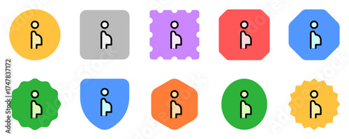 Editable pregnant woman priority seat vector icon. Part of a big icon set family. Perfect for web and app interfaces, presentations, infographics, etc
