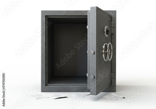 The Empty Safe A wide open safe with nothing inside bankruptcy