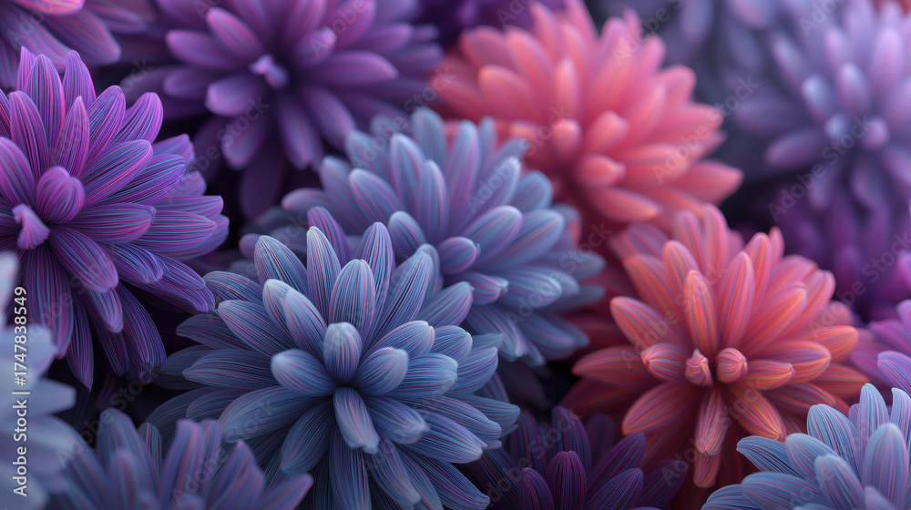 Obraz premium Colorful Blossoms Create a Vibrant Floral Landscape