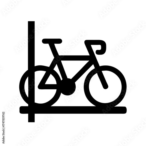 Illustration of a bicycle parking rack