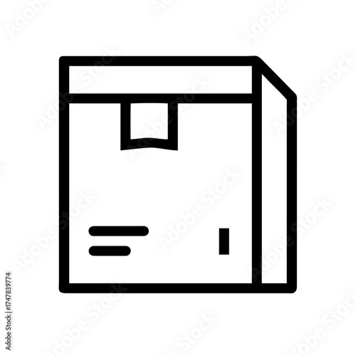 Illustration of a cardboard box