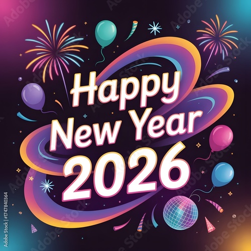 Elegant Gold & Black New Year 2026 Celebration Design