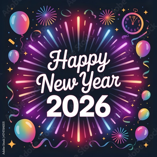 Elegant Gold & Black New Year 2026 Celebration Design