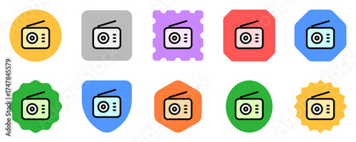 Editable vector vintage radio icon. Part of a big icon set family. Perfect for web and app interfaces, presentations, infographics, etc