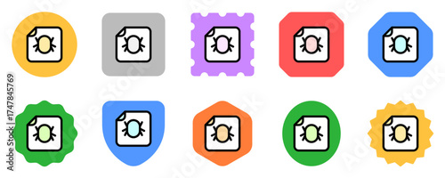 Editable vector bug corrupted file icon. Part of a big icon set family. Perfect for web and app interfaces, presentations, infographics, etc