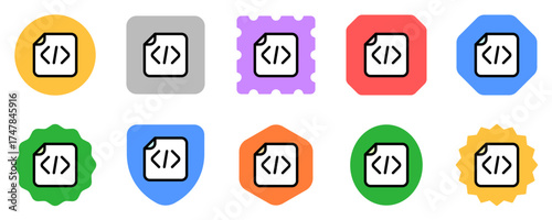 Editable vector html css file icon. Part of a big icon set family. Perfect for web and app interfaces, presentations, infographics, etc
