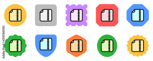 Editable vector archive compressed file icon. Part of a big icon set family. Perfect for web and app interfaces, presentations, infographics, etc