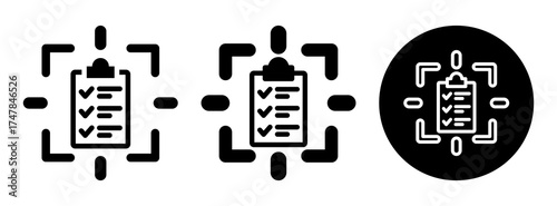 Focus List Icon Collection Glyph & Mixed Style