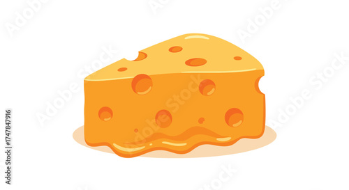 A Delicious Wedge of Swiss Cheese with Holes.