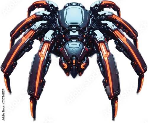 Cybernetic Mecha Spider – Futuristic Robotic Arachnid Design