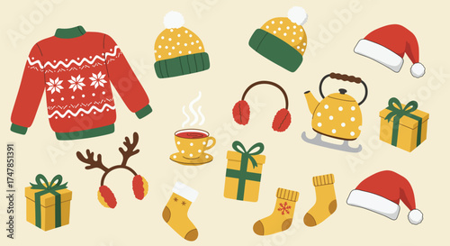 Festive Christmas Collection of Winter Apparel and Gifts.