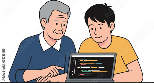 The older and younger generations are learning programming and code together. The concept of retraining and changing careers due to automation.