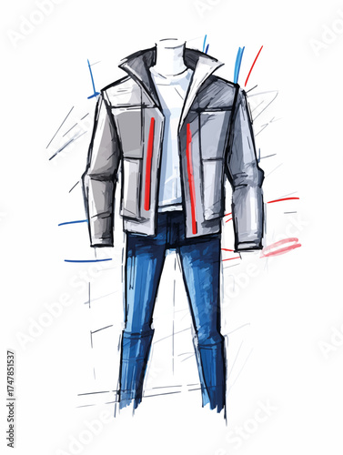 Aus der Serie: Design, Fashion und Modells, Entwürfe und Skizzen
