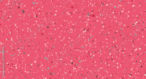 A playful pink background with scattered multicolored flecks and speckles creating a vibrant and textured effect for creative projects.