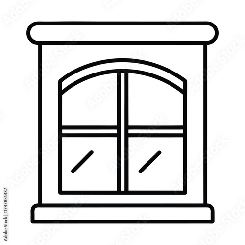 A simple line art icon depicting a circular wireless communication device or tag emitting signals.