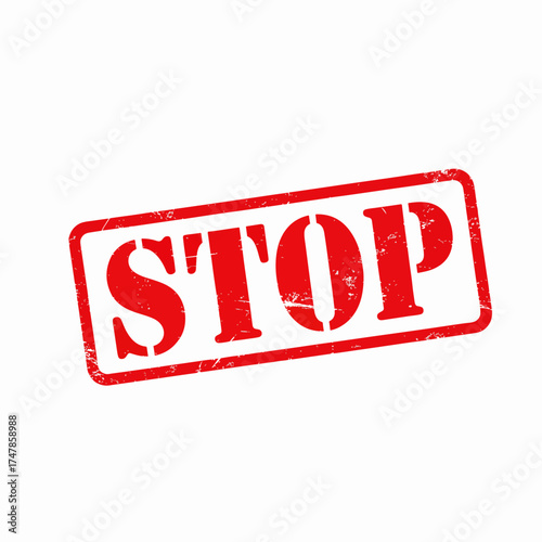 rubber stamp rejected stop