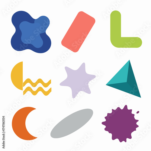 Set of flat colorful bubble speech vector. Banners, price tags, stickers, posters, badges. Isolated on white background.