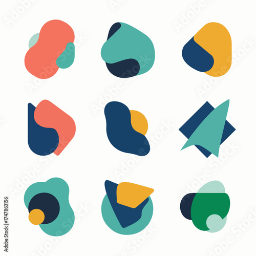 Set of flat colorful bubble speech vector. Banners, price tags, stickers, posters, badges. Isolated on white background.