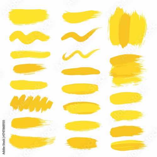Golden yellow corn flakes, grain, and ear illustration set for natural cereal food icon design