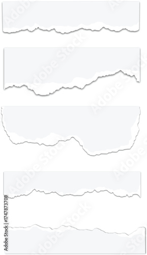 Torn paper vector, Ripped paper, ripped edge design layout.