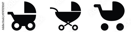 Baby stroller icon vector illustration 
by Icons