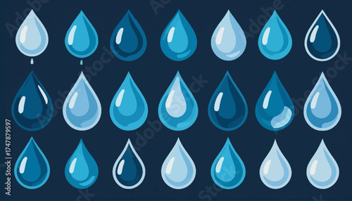 water drops vector illustration