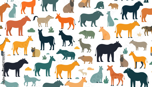 seamless background with animals