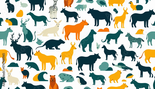 seamless background with animals