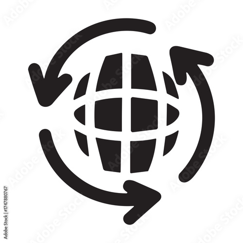 Globe  icon or logo isolated sign symbol vector illustration - high quality black style vector icons