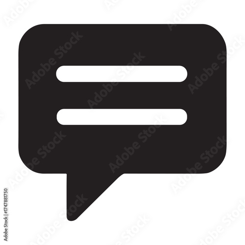 Message Bubble  icon or logo isolated sign symbol vector illustration - high quality black style vector icons