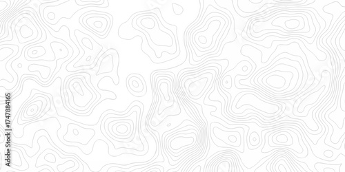 Black and white lines seamless Topographic map patterns, topography line map. Vintage outdoors style. The stylized height of the topographic map contour in lines and contours isolated on transparent.	