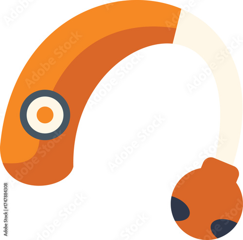 Modern hearing aid improving quality of life for people with hearing problems