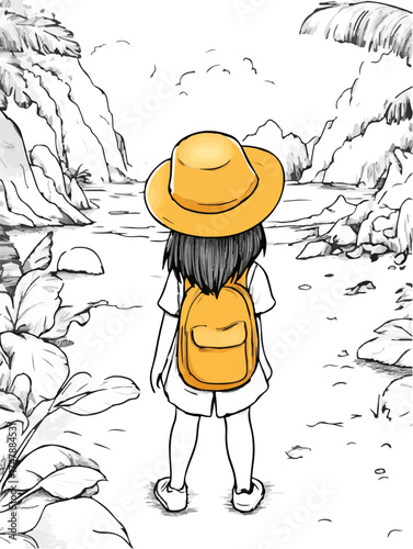 Aus der Serie: Malbuchseiten, Ferien, Urlaub