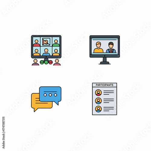Podcast Recording & Audio Broadcasting Icon Set