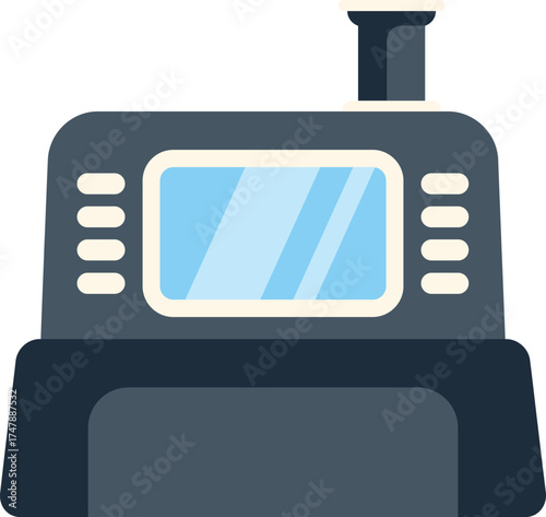 Modern electronic cash register accepting contactless payments with nfc technology