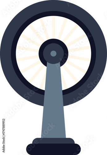 Illustration of a spinning wheel of fortune standing still, representing luck, chance, and the excitement of gambling