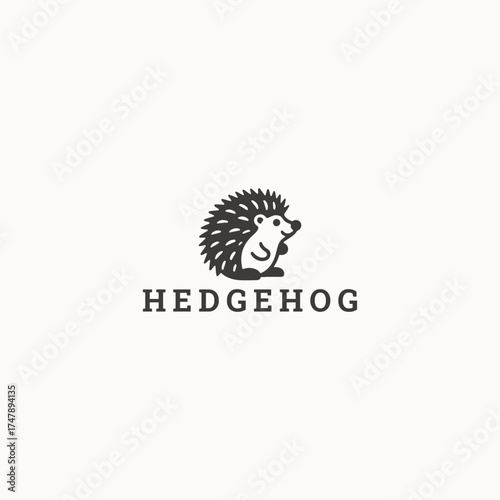 Hedgehog logo vector illustration