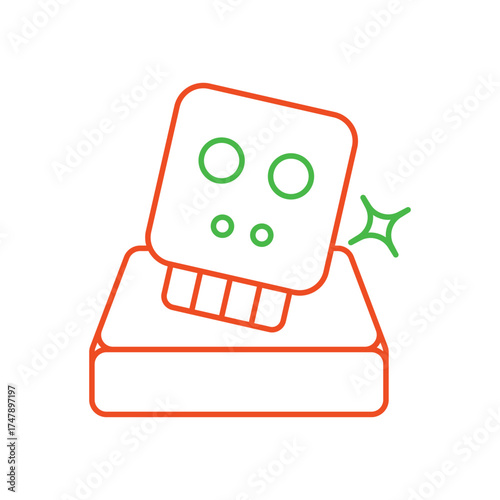 Game over icon with white background vector stock illustration