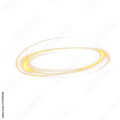 Heavenly glowing halo PNG with angel silhouette, golden shine, and bright illumination, perfect for religious vector artwork, spiritual decoration, and abstract divine designs