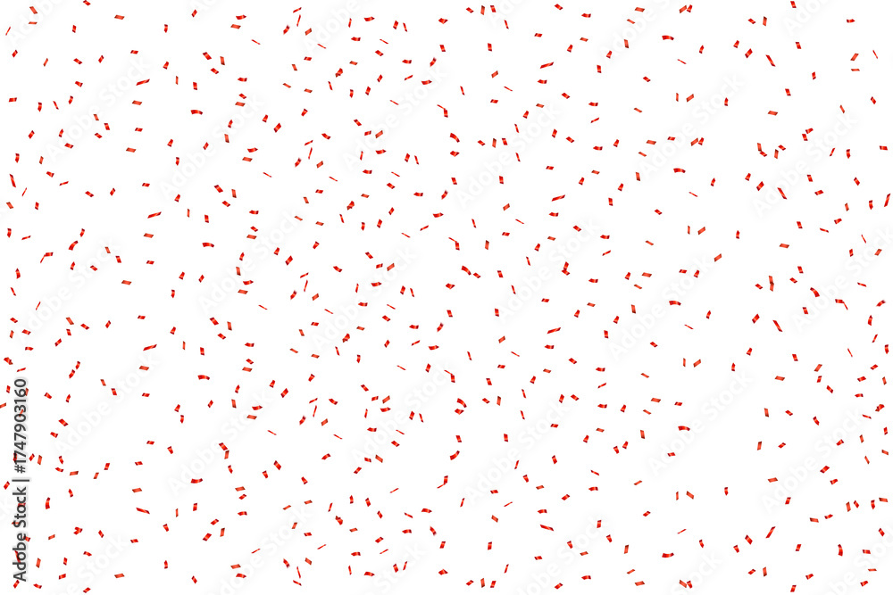 Obraz premium Red Confetti Seamless Pattern – Festive Scattered Overlay, Scattered Red Confetti – Celebration Party Background, Seamless Red Confetti Overlay – Festive Celebration Pattern