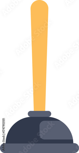 Force cup plunger with wooden handle for unclogging toilets, sinks, and other plumbing systems
