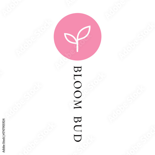 Bloom Bud Minimalist Floral Logo Design for Beauty or Spa Brand