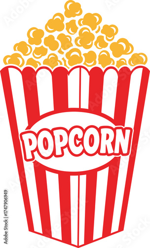 Vector art of popcorn bucket