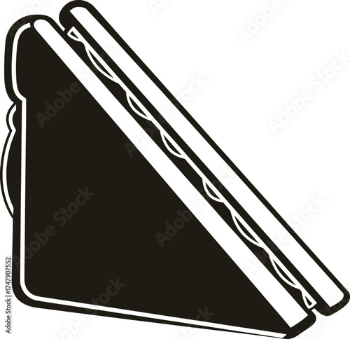 Vector art of sandwich takeaway lunch icon