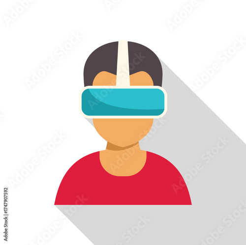 Person using vr goggles experiencing virtual augmented reality